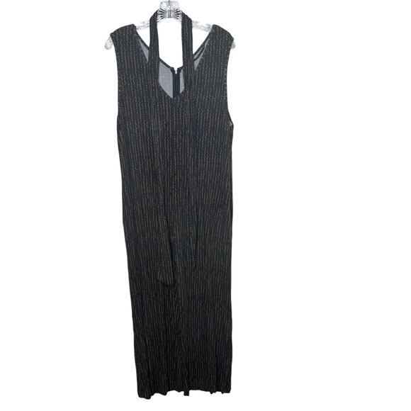 Soft Surroundings Women’s 1X Sleeveless Wide Leg Jumpsuit Black Beige Print - Picture 1 of 10